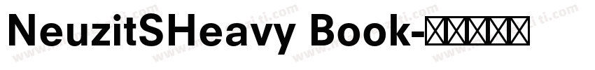 NeuzitSHeavy Book字体转换